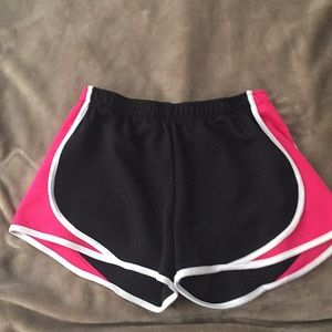 Women’s Black and Pink Running/Lounge Shorts